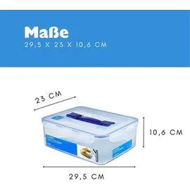 Lock & Lock Frischhaltedose rechteckig transparent 29,5 cm x 23 cm x 10,6 cm 4,8 l