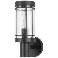 Grafner Grafner® Edelstahl Wandlampe Wandleuchte Hofleuchte E27 Schwarz WL11002