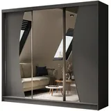 altdecor Schiebetürenschrank VOXI 240 x 216 x 61 cm Grau