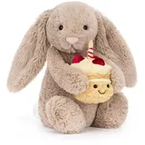Jellycat bashful beige bunny "birthday" brand new with Tags FAST disptach DE