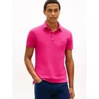 Tommy Hilfiger Poloshirt 1985 SLIM POLO Markenstickerei, aus Baumwoll-Piqué rot L (50)