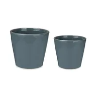Ibergarden Blumentopfset Ibergarden LINCE-22-28-A Anthrazit Lehm Ø 22 cm