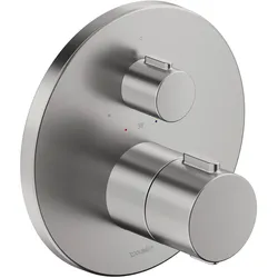 Duravit Thermostatarmaturen Thermostat Unterputz Set, 1 Verbraucher, rund, Badarmaturen, edelstahl gebürstet