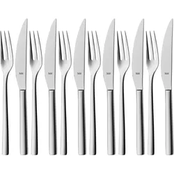 Steakbesteck SILIT "Trend", edelstahl, 12 Stk., Edelstahl 18/10, Essbesteck-Sets, 12-teilig, Crominox: Edelstahl 18/10, Wellenschliff
