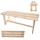 Kadax Gartenbank 2-Sitzer 120 x 40 x 45 cm Natureiche