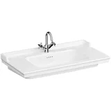Vitra Valarte Möbelwaschtisch 7803B003-0001 weiß Hochglanz, 99,5 x 53 x 21,5 cm, 1 Hahnloch, 4 Überläufe mittig