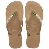 Unisex Brasil Logo Flip Flops Rose Gold 41/42 EU