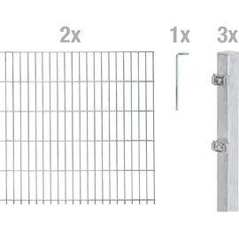 GAH Alberts Alberts Doppelstabmatten-Grundset 4 m 200 x 100 cm 6/5/6 feuerverzinkt