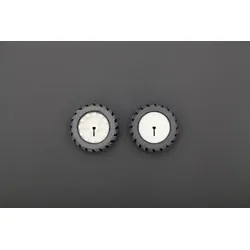 DFRobot Wheel 42x19mm, 2 Räder aus Kunststoff mit Gummireifen, Durchmesser 42mm, Breite 19mm