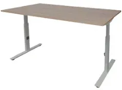Schaffenburg Höhenverstellbar Sitz-Stehschreibtisch Holz Aluminium
