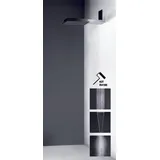 GESSI Minimali, Multifunktions-Duschsystem 350x350 Strahlart Regen/Schwall/Nebel inklusive Befestigung Wandmontage, 57915713, Farbe: Messing Antik