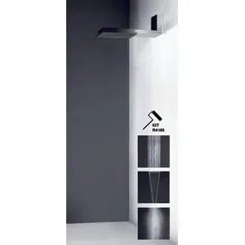 GESSI Minimali, Multifunktions-Duschsystem 350x350 Strahlart Regen/Schwall/Nebel inklusive Befestigung Wandmontage, 57915713, Farbe: Messing Antik