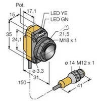 Turck Opto-Sensor QS18VN6LLPQ5