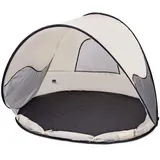 Deryan Strandzelt Pop Up - Leichtgewicht - 50% UV-Schutz - Inklusive Pflöcke und Tragetasche - Creme