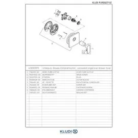 Kludi PURE&STYLE Unterputz-Brause-Einhandmischer, Wandmontage, 25 l/min, 406553975,