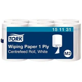 TORK Putztuchrollen Advanced M2 1-lagig weiß, 6 Rollen