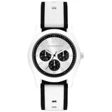 SKECHERS Quarzuhr Brooklake SR6384, Armbanduhr, Damenuhr, Silikonarmband, analog, Tag, Wochentag weiß