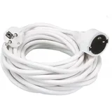 Perel Verlängerungskabel - 10 m - WEIß - 3G1.5 - schutzkontakt (deutsches system)