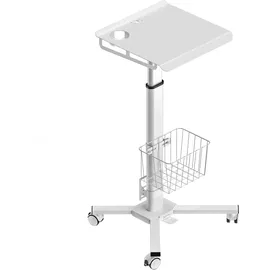 ONKRON Laptoptisch mit Rollen, bis 8 kg Belastung, mobiler Beistelltisch mit Rollen höhenverstellbar, Stehpult Laptop Tisch rollbar, Kleiner Schreibtisch auf Rollen, Stehtisch Büro Weiß LMG30-W