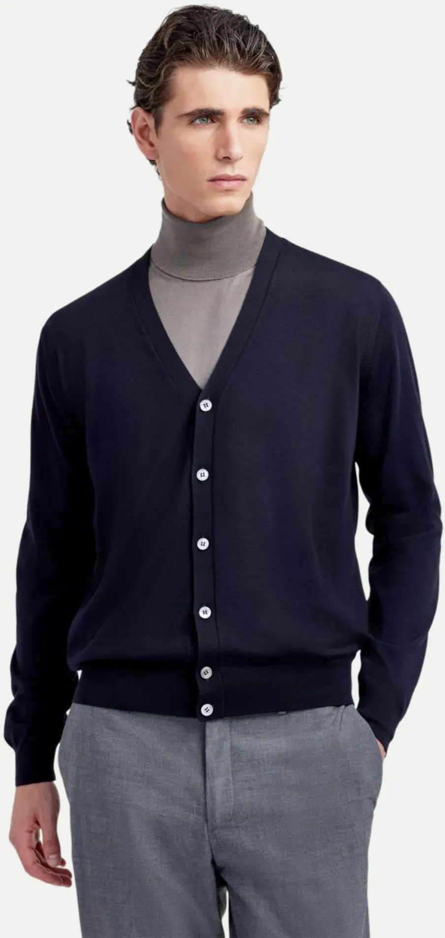 Cardigan aus Merino-Wolle Blau 52