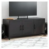 vidaXL TV-Schrank Schwarz 100,5x39x43,5 cm Stahl