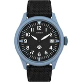 Timex Herren Analog Quarz Uhr Traprock mit Textilarmband
