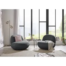 Stella Trading Mid.you Sessel, Anthrazit, Textil, 85x70x99 cm, Made in EU, Sitzfläche 360° drehbar, Wohnzimmer, Sessel, Sonstige Sessel