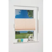 K-HOME Klemmfix-Plissee Palma 80 x 130 cm beige