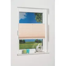 K-HOME Klemmfix-Plissee Palma 80 x 130 cm beige