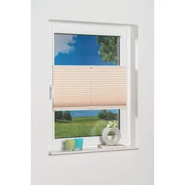 K-HOME Klemmfix-Plissee Palma 80 x 130 cm beige