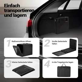 fudajo Faltbare Transportbox XL 94 x 66 x 74 cm Schwarz