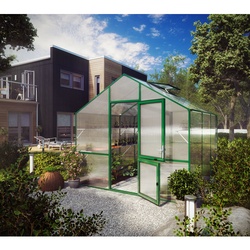 KGT Gewächshaus »Lilie«, 9,6 m2, Kunststoff/Aluminium, winterfest - gruen