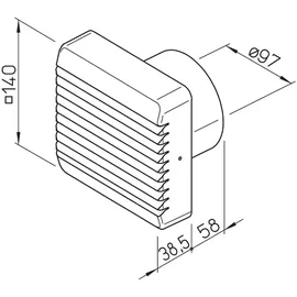 Helios Minilüfter HR 90 KE