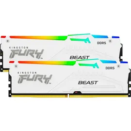 Kingston FURY Beast DDR5 6400MT/s RGB 64GB Kit (2x32GB) CL32 Weiß KF564C32BWEAK2-64