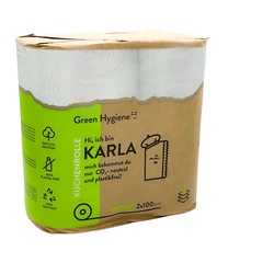 Nachhaltige Küchenrollen, 3-lagig, 36 Rollen à 100 Blatt, hochweiß 78°, Recyclin...