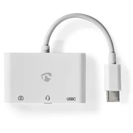 Nedis USB-C auf USB-A Adapter 0,1 m Weiß