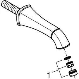 Grohe Grandera Wanneneinlauf, Ausladung 177mm, 13484000,