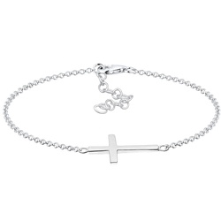 Elli Symbol Religion Kreuz Filigran Trend 925 Silber Armbänder & Armreife   Damen 