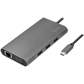 Logilink UA0383 - USB 3.2 Gen 1 docking station USB-C 10-port PD silb.