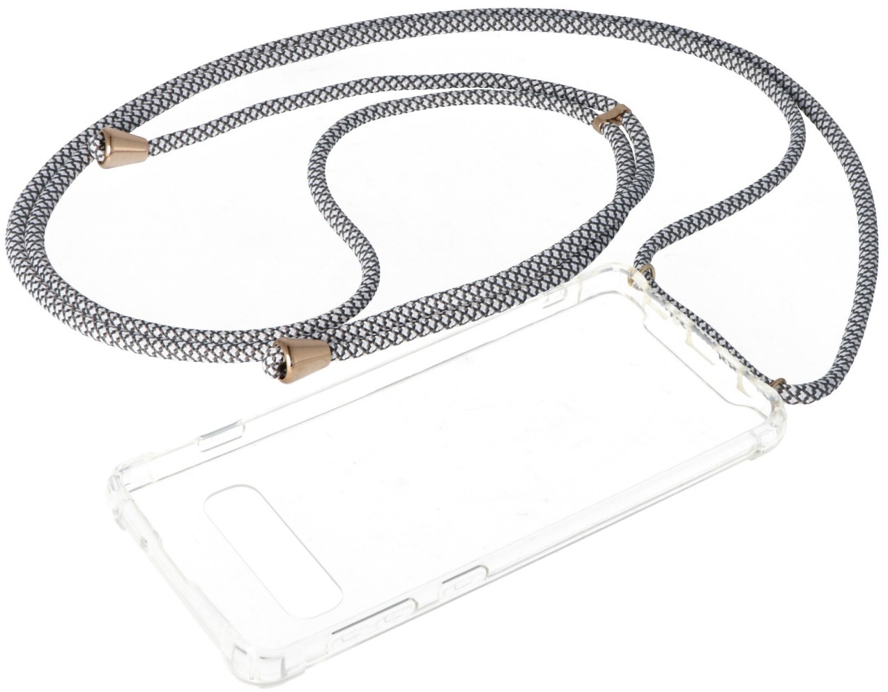 Necklace Case passend für Samsung Galaxy S10, Smartphonehülle mit Kordel grau,weiß zum Umhängen