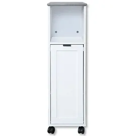 KESPER Nischenregal weiß Spanplatte B/H/L: ca. 25x86x60 cm weiß/grau (24850-13)