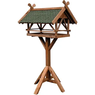 Dobar Vogelfutterhaus Westfalen 78 x 62 x 148 cm, Grün/Braun, Holz