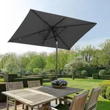 Sekey Balkonschirm 200 x 125 cm Grau