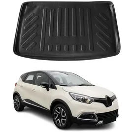 Omac Kofferraumwanne Laderaumwanne kompatibel mit Renault Captur 2013-2019 Gummi TPE Schwarz