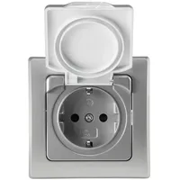 ChiliTec Schutzkontakt-Steckdose IP44 Silber