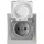 ChiliTec Schutzkontakt-Steckdose IP44 Silber