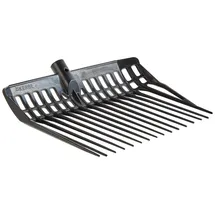 Kerbl Dunggabel EcoFork, Mistgabel, schwarz, robuster Kunststoff, 38x30cm, 16 Zinken, Landwirte, Pferdehalter