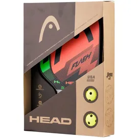 Head Pickleball Pack - Flash Pickleball Paddles, Grün/Orange inkl. 2 Pickleball Bällen und Tasche