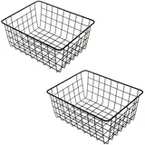 Spetebo Aufbewahrungskorb Regal Gitterkorb 28 x 22 x 12 cm schwarz