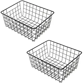 Spetebo Aufbewahrungskorb Regal Gitterkorb 28 x 22 x 12 cm schwarz